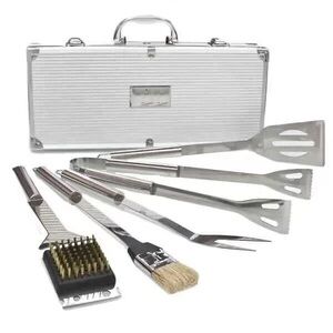 Grande Chef 6 Piece Stainless Steel BBQ Tool Set w/ Metal Carrying Case